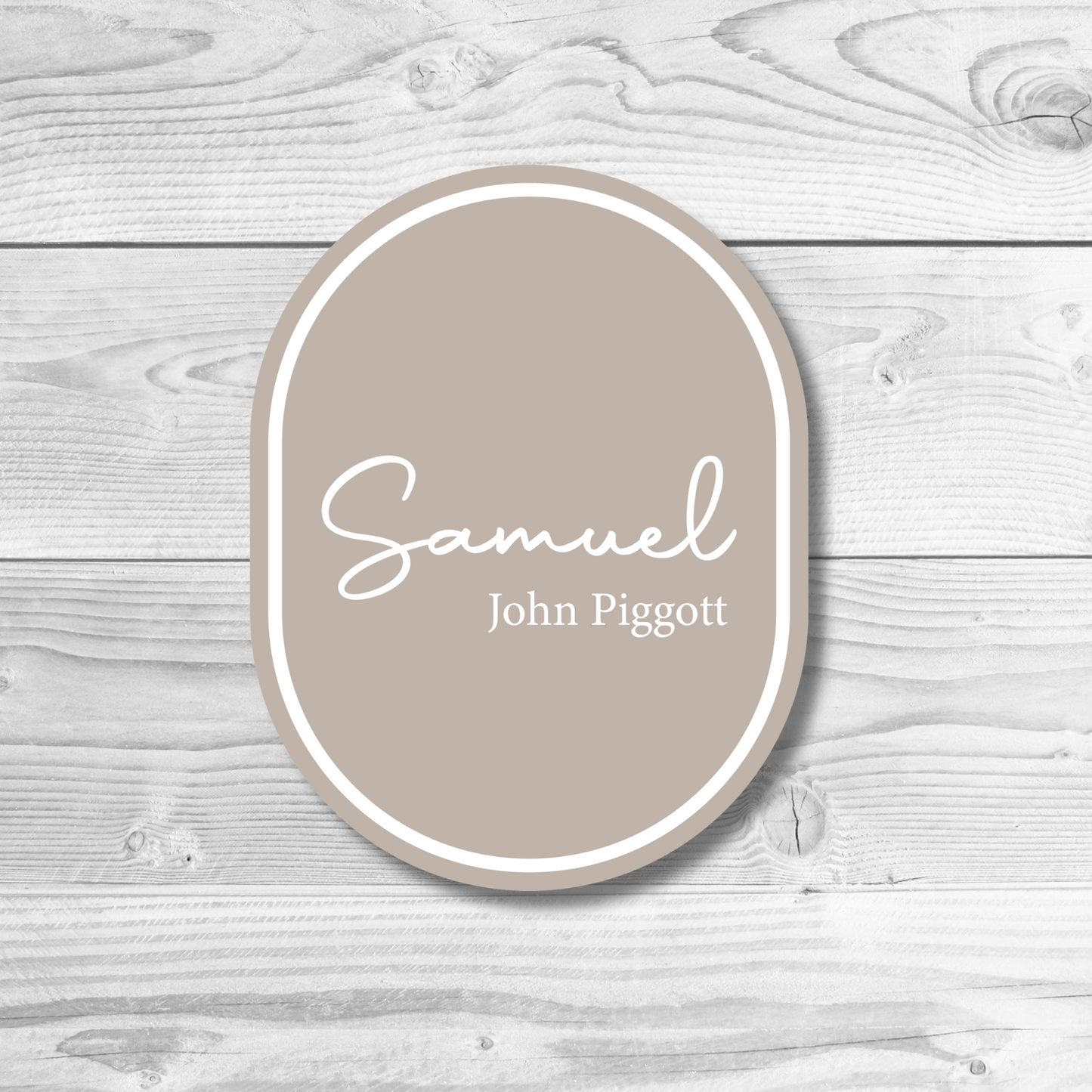Oval Name Plaque
