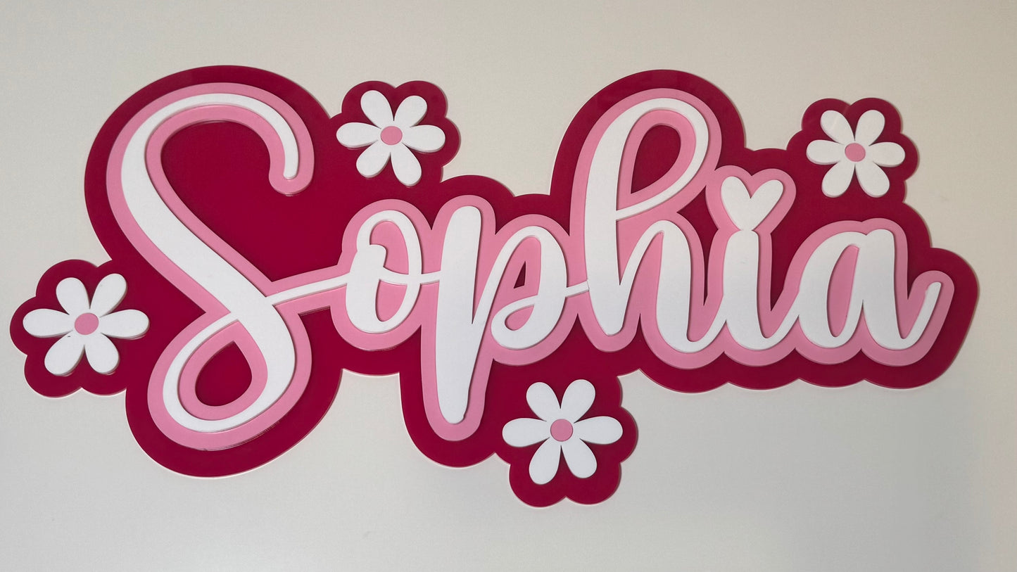 Triple Layer Name Plaque with Image