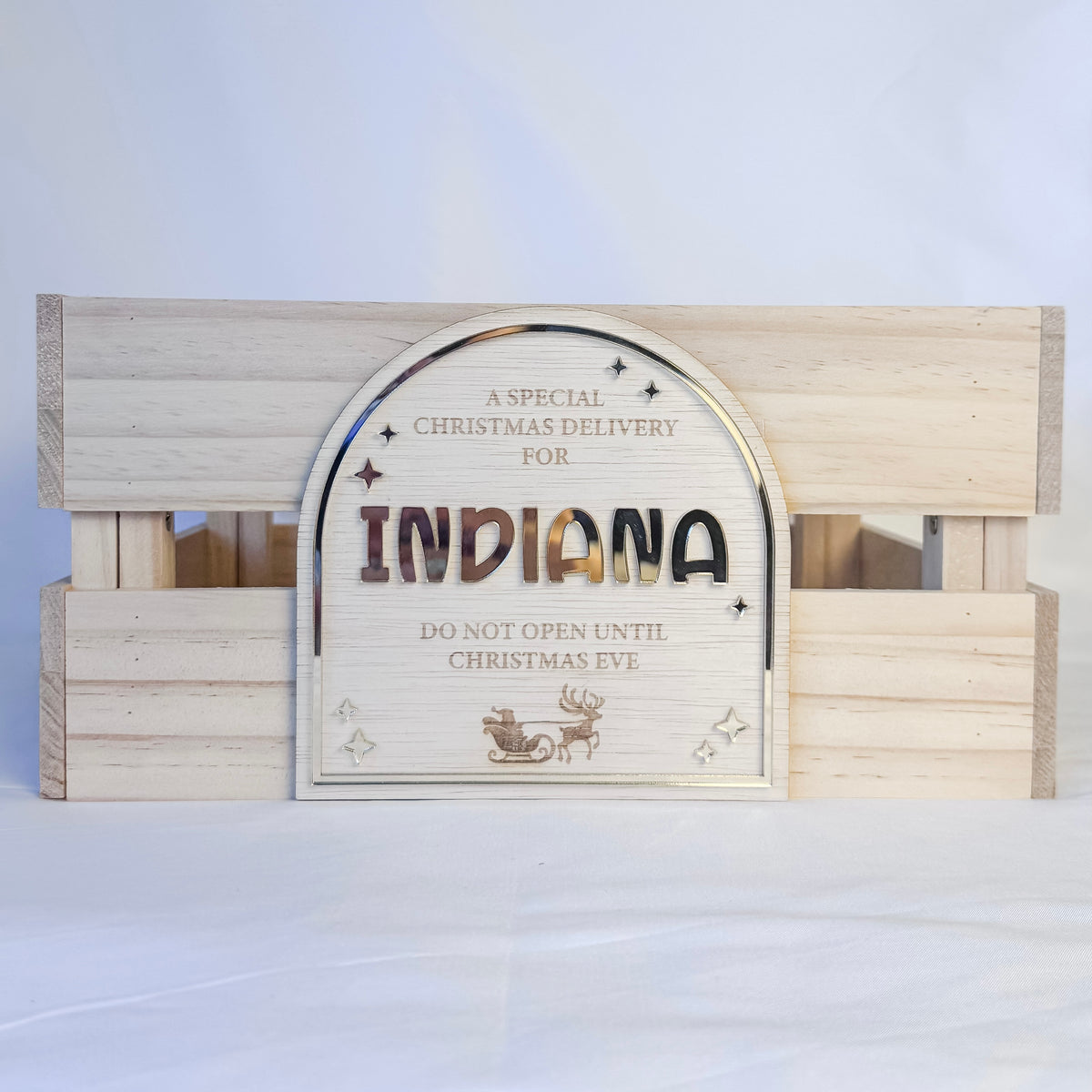 Arch Christmas Crate Plaque