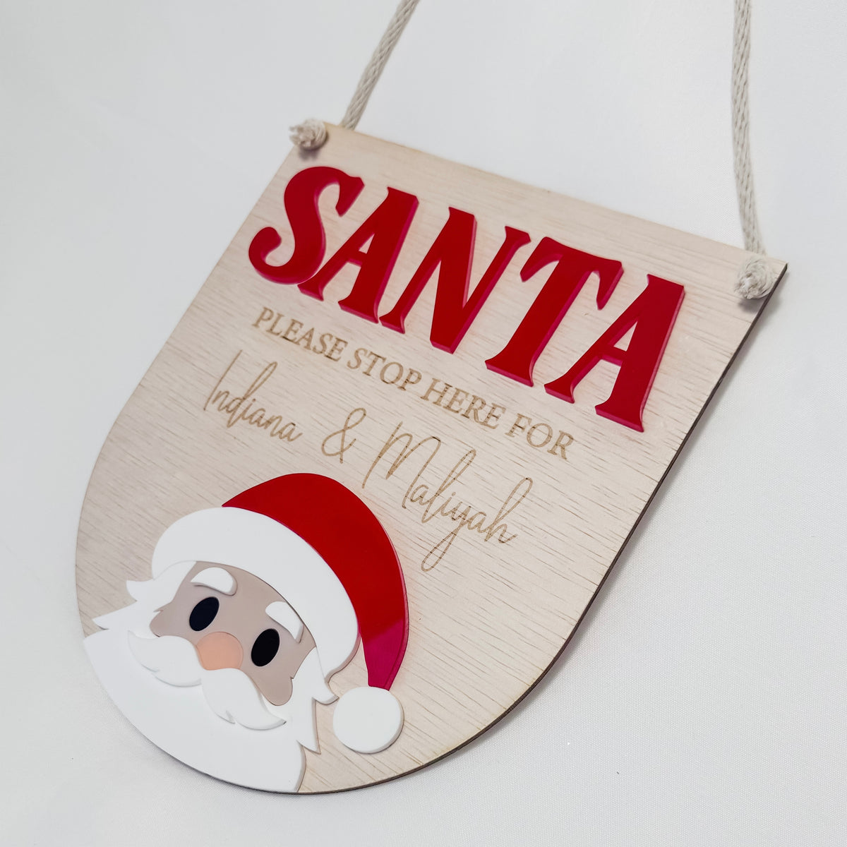 Santa Stop Here Door Hanger