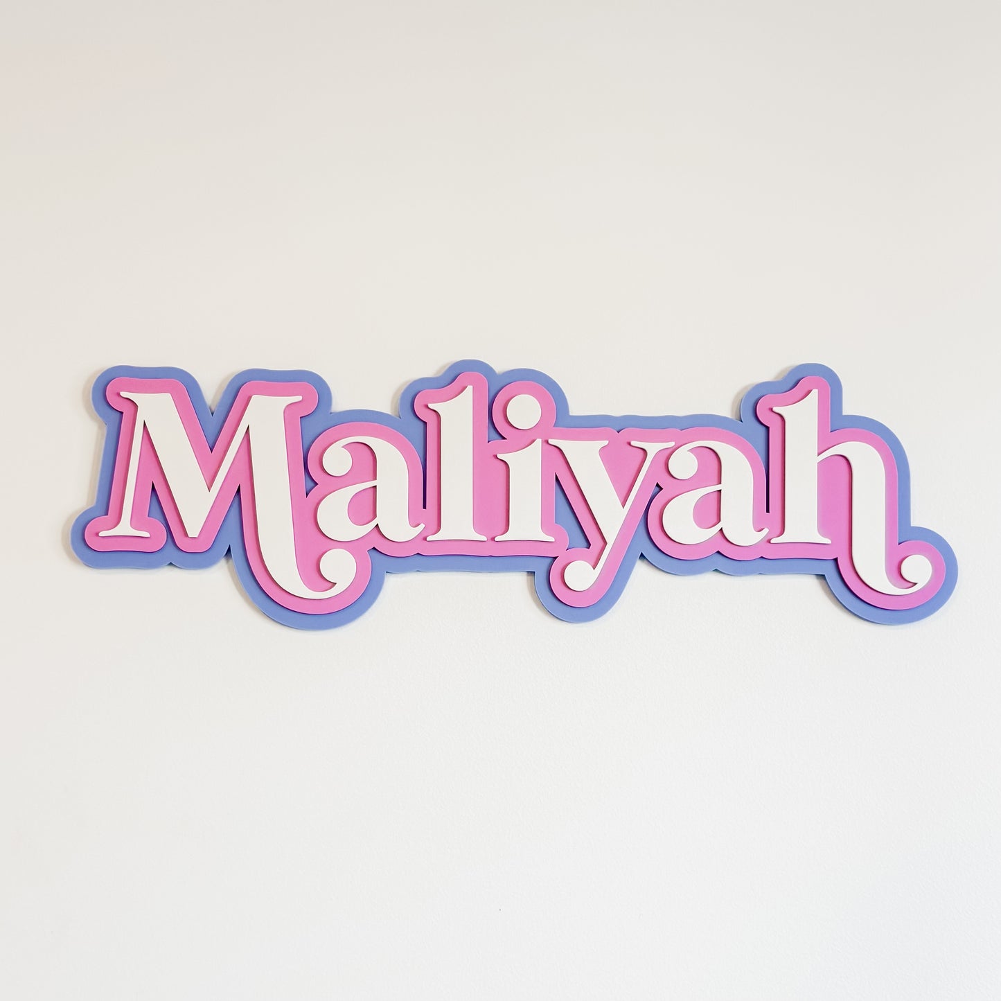 Triple layer name plaque