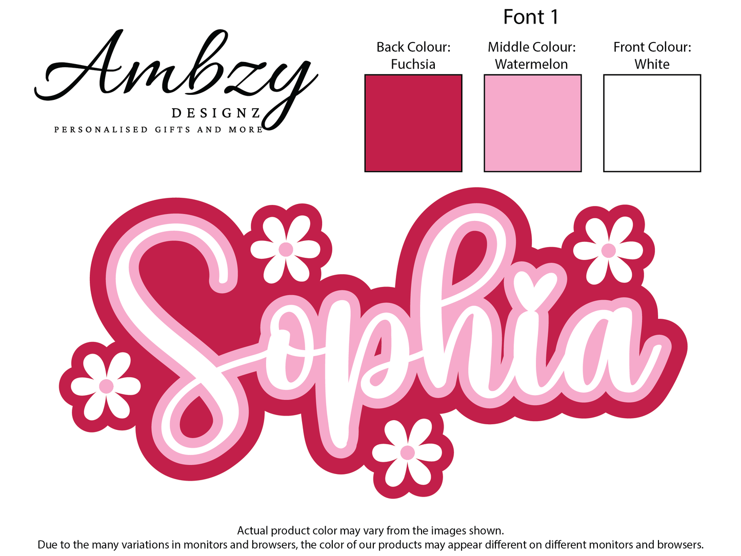 Triple Layer Name Plaque with Image