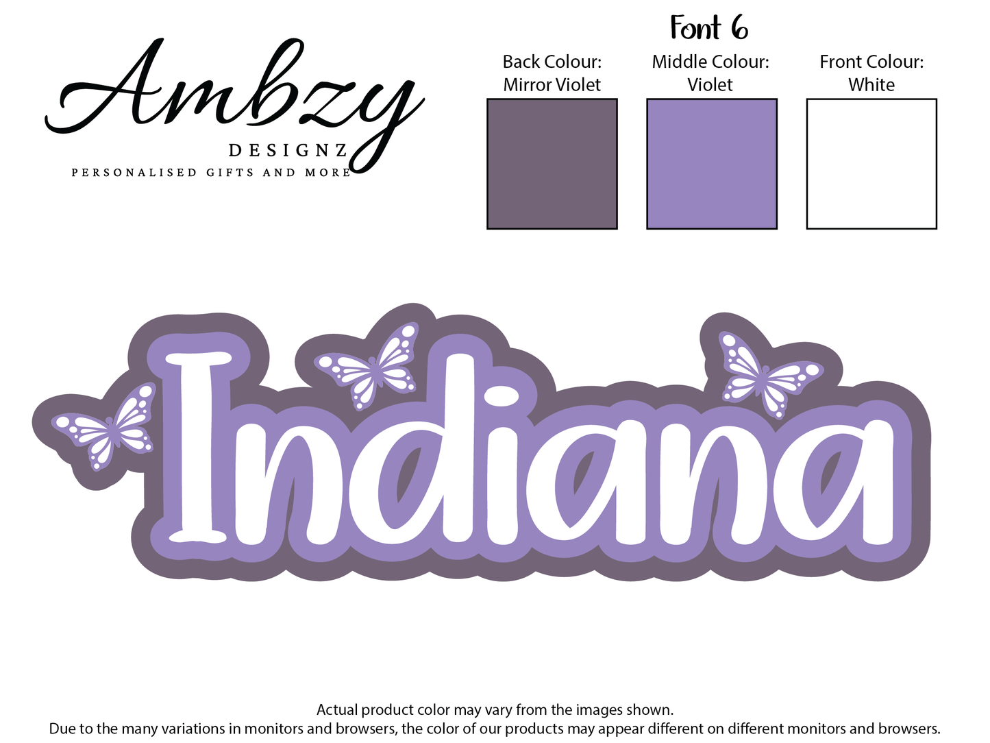 Triple Layer Name Plaque with Image