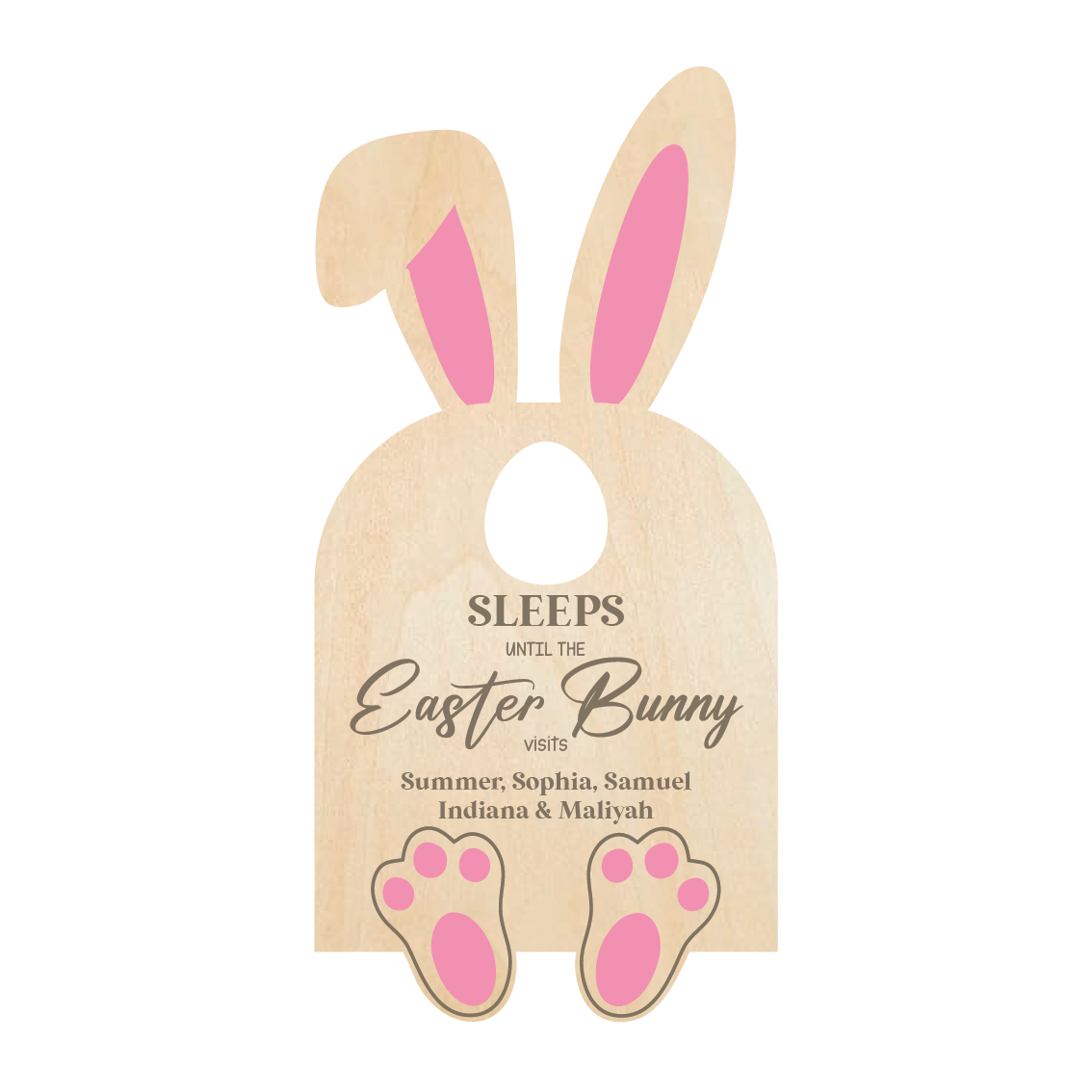 Sleeps Until Easter Bunny Visits Plaque