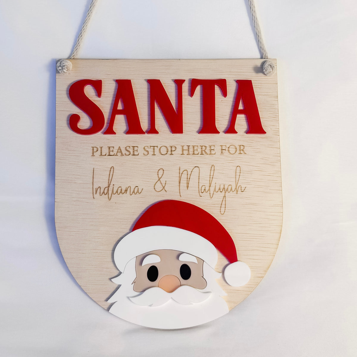 Santa Stop Here Door Hanger