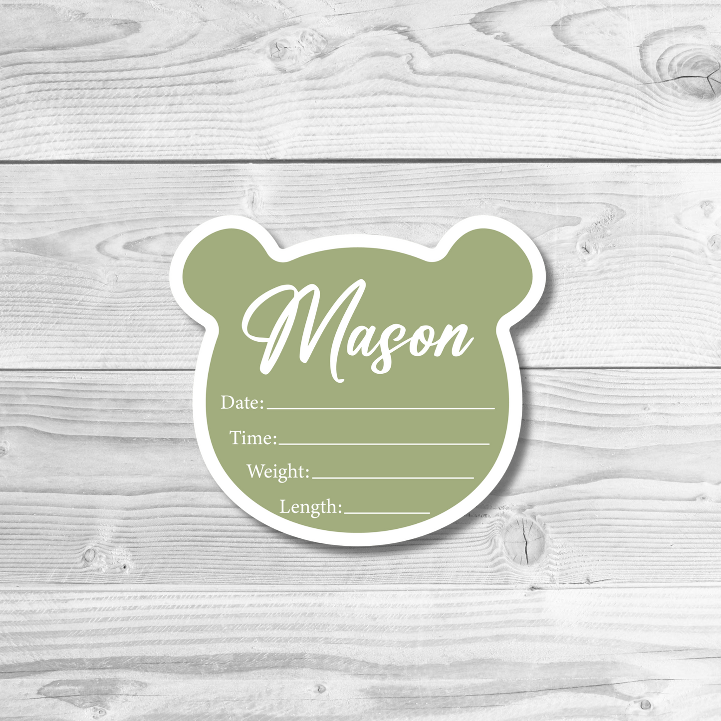 Teddy Bear Birth Detail Plaque