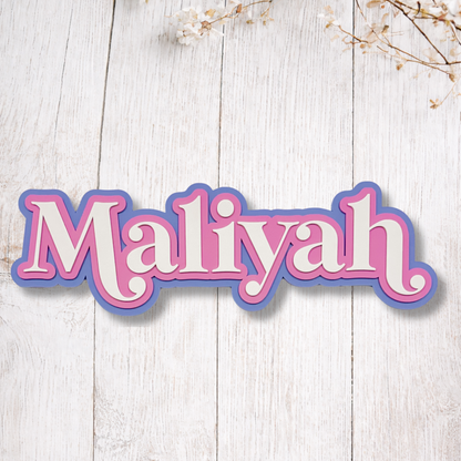 Triple layer name plaque