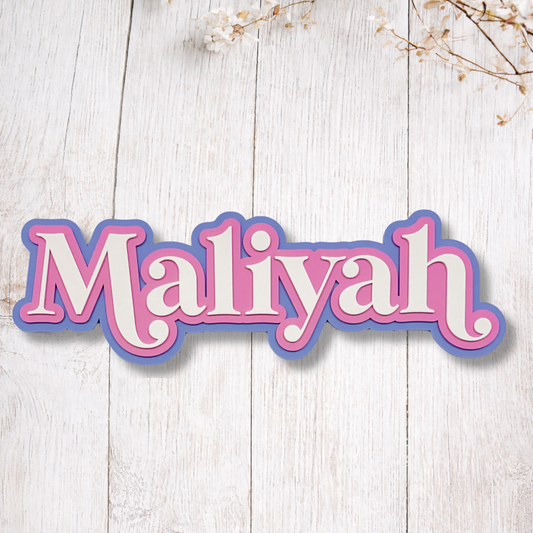 Triple layer name plaque