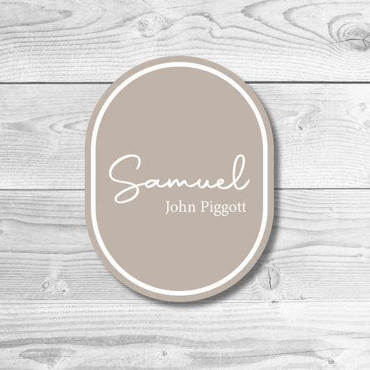 Oval Name Plaque
