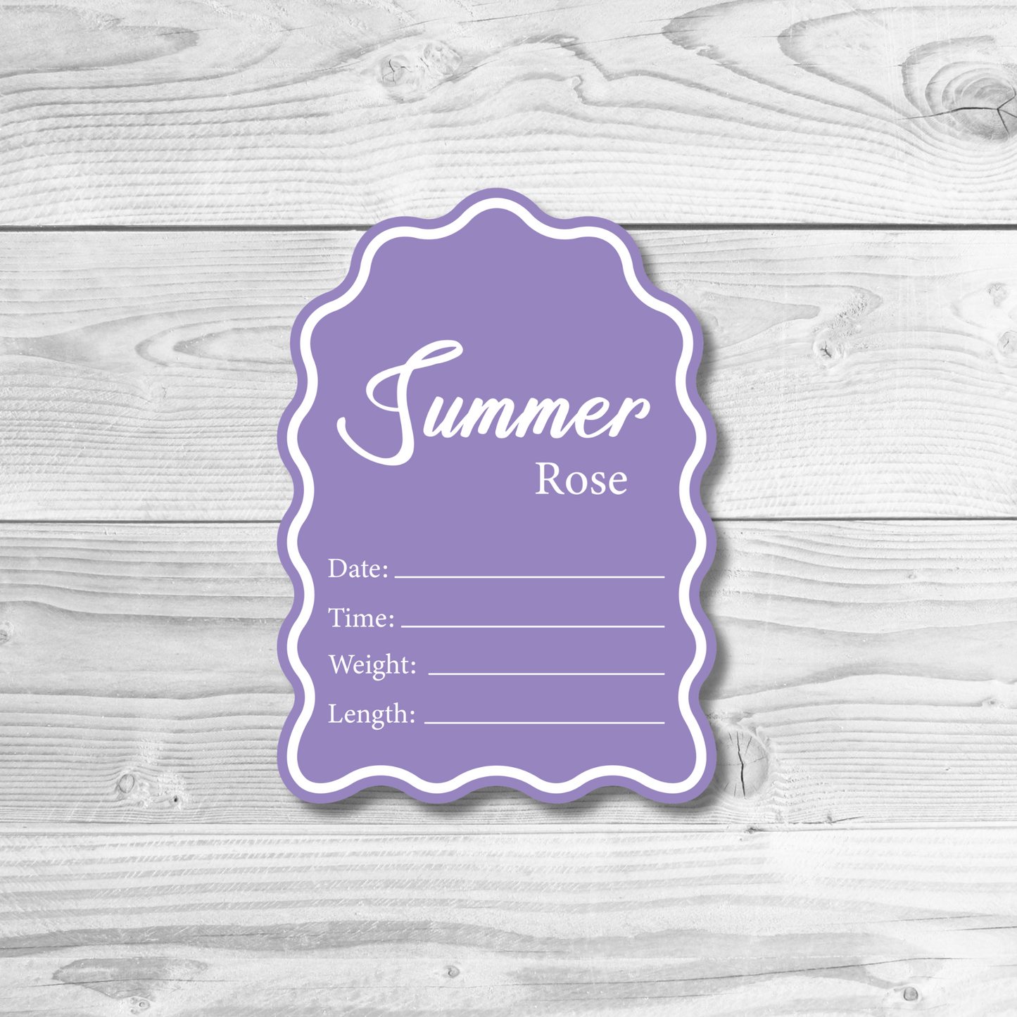 Wavy Arch Birth Detail Plaque