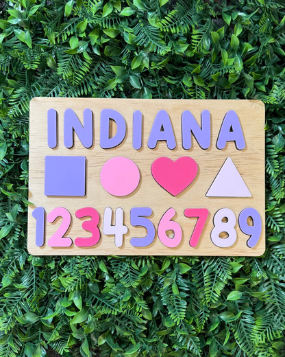 Name Puzzle – Numbers & Shapes