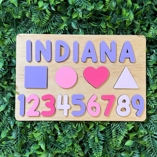 Name Puzzle – Numbers & Shapes
