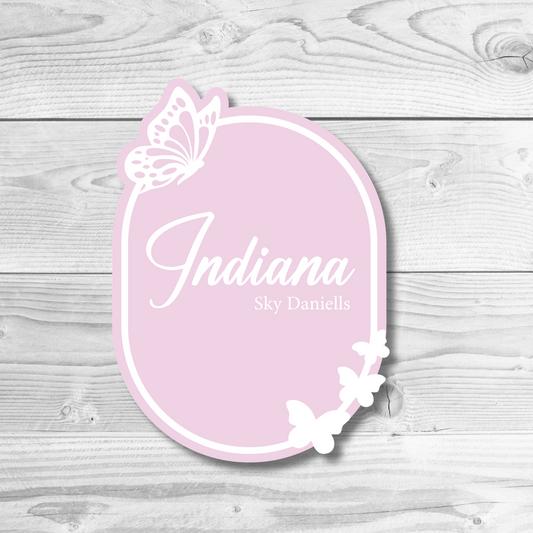 Butterfly Name Plaque