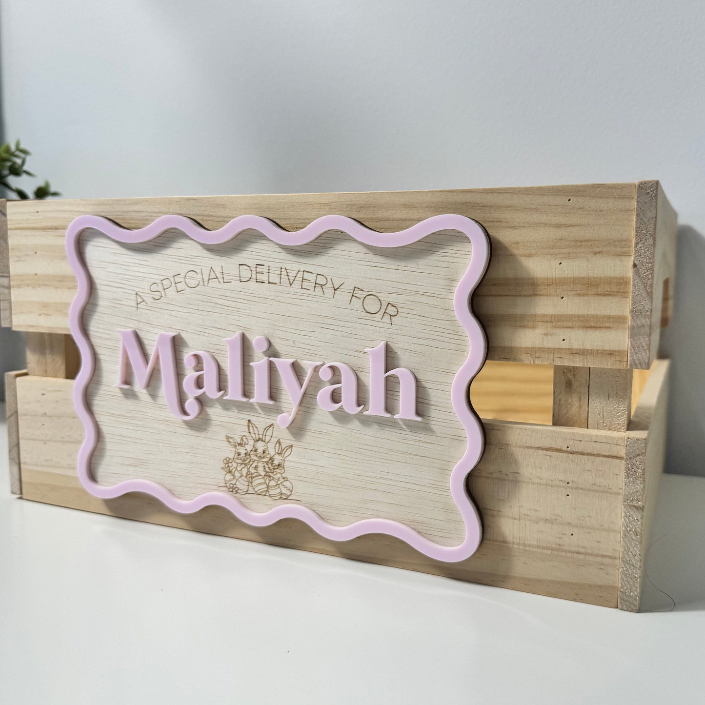 Easter Crate Plaque and Crate