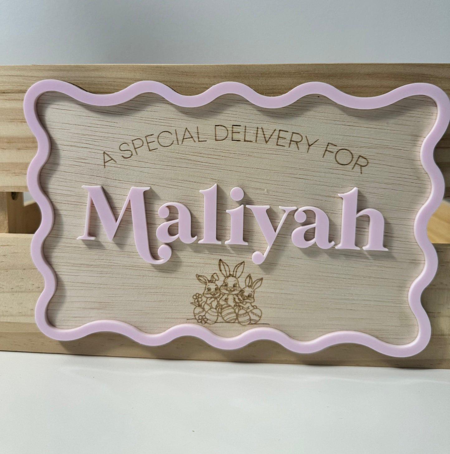 Wavy Rectangle Crate Plaque