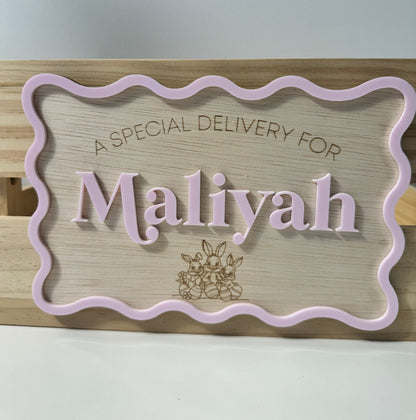 Wavy Rectangle Crate Plaque