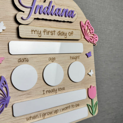 Butterfly Back To School Board