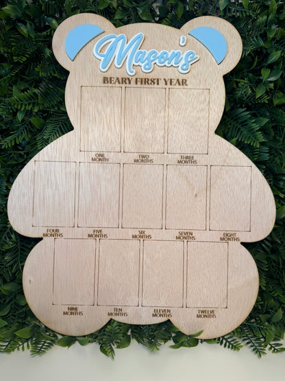 Beary First Year Photo Board