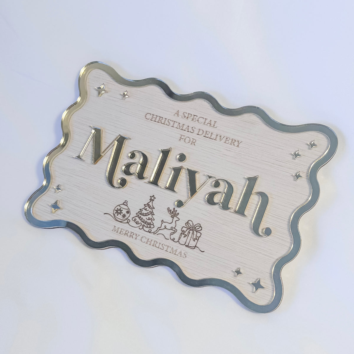 Wavy Christmas Crate Plaque