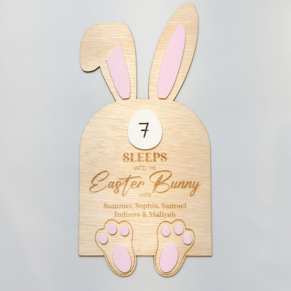 Sleeps Until Easter Bunny Visits Plaque
