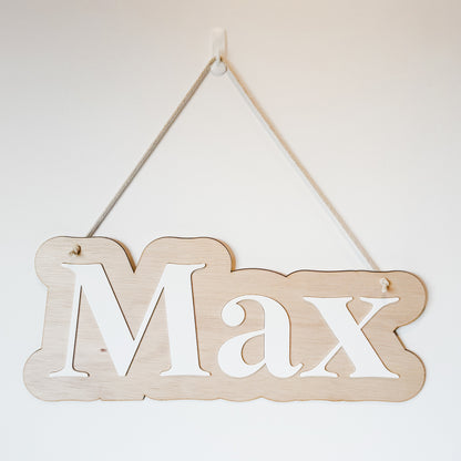 Hanging Name Sign