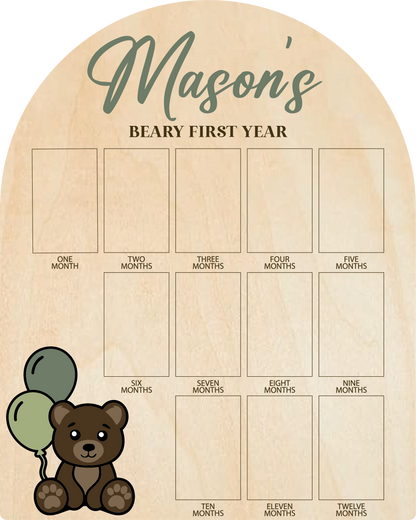 Bear and Balloons Photo Board