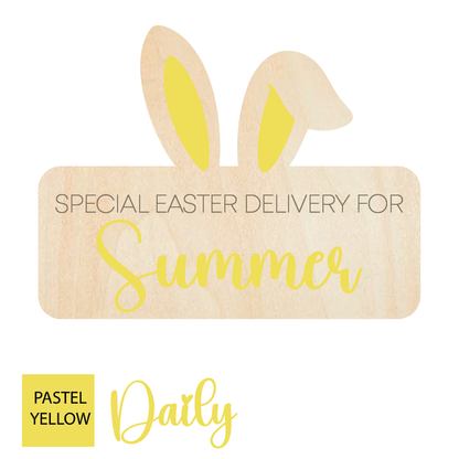 Bunny Ears Easter Crate Plaque