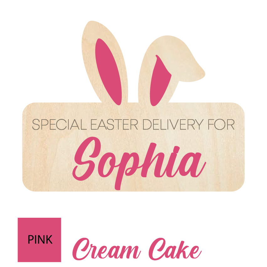 Bunny Ears Easter Crate Plaque