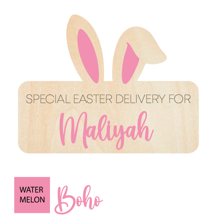 Bunny Ears Easter Crate Plaque