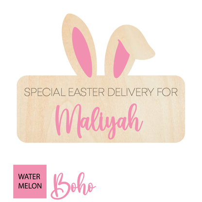 Bunny Ears Easter Crate Plaque