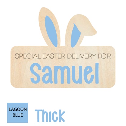 Bunny Ears Easter Crate Plaque