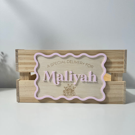 Easter Crate Plaque and Crate