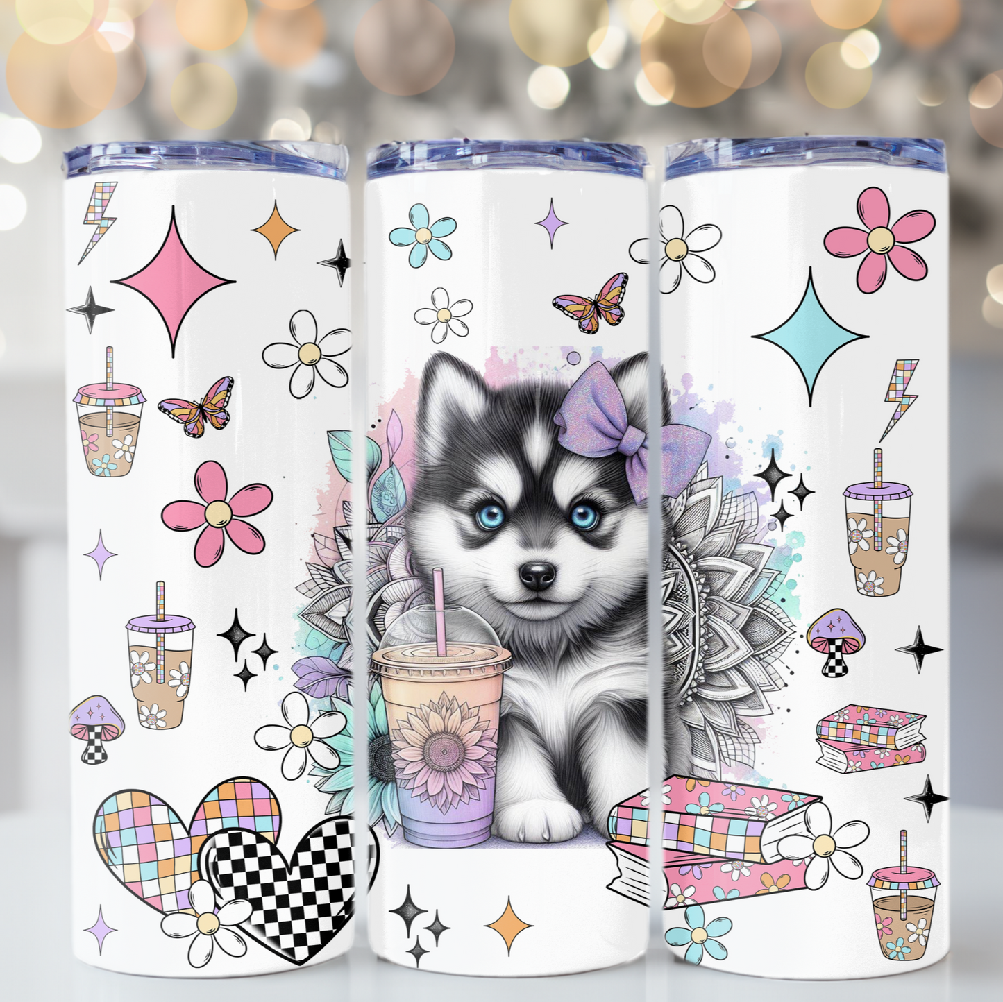 Cute Husky Puppy 20oz Tumbler