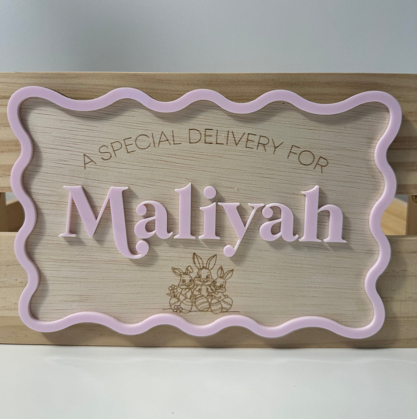 Wavy Rectangle Crate Plaque