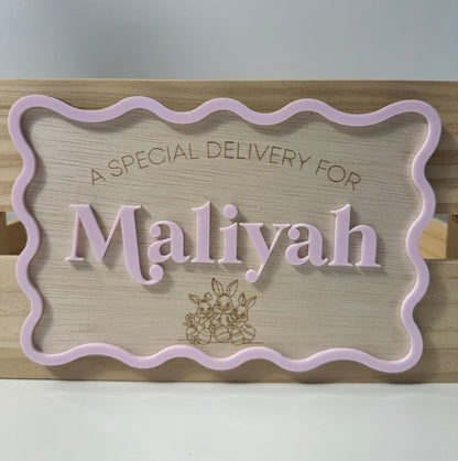 Wavy Rectangle Crate Plaque