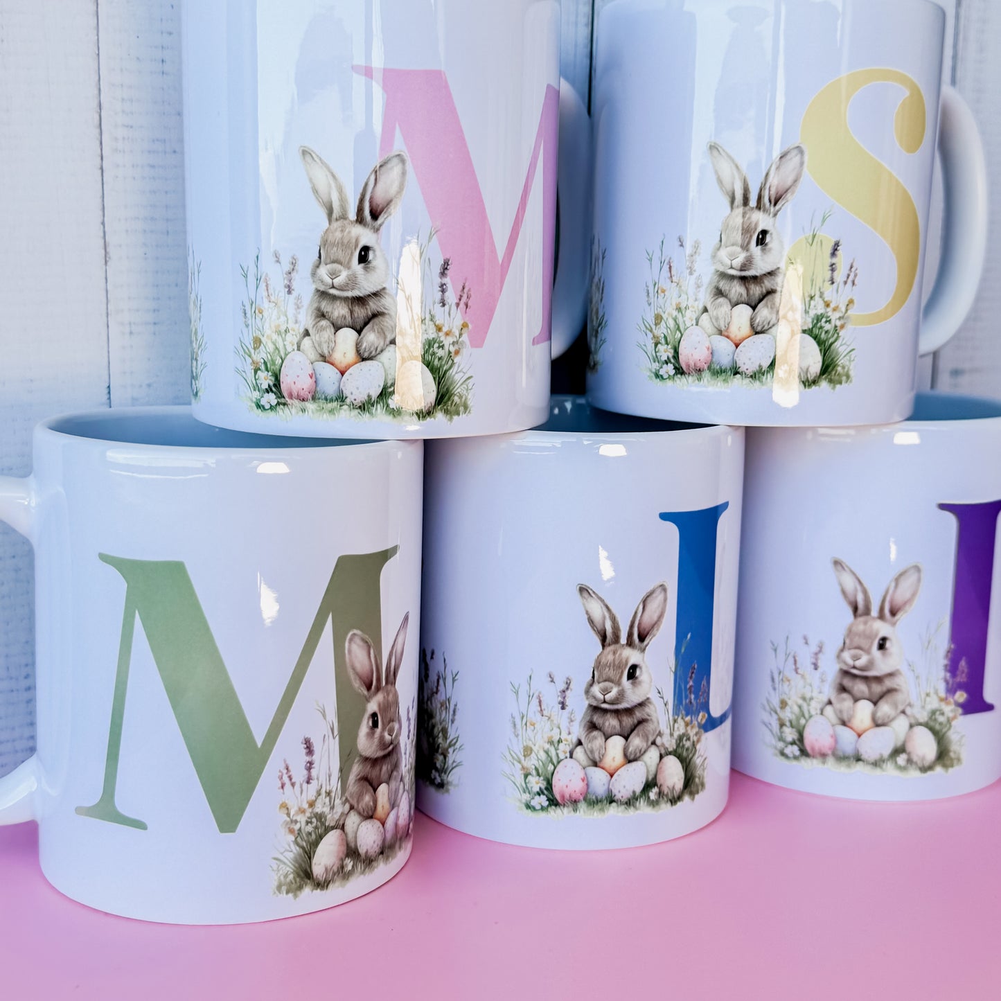 Easter Monogram Bunny Mug