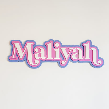 Triple layer name plaque