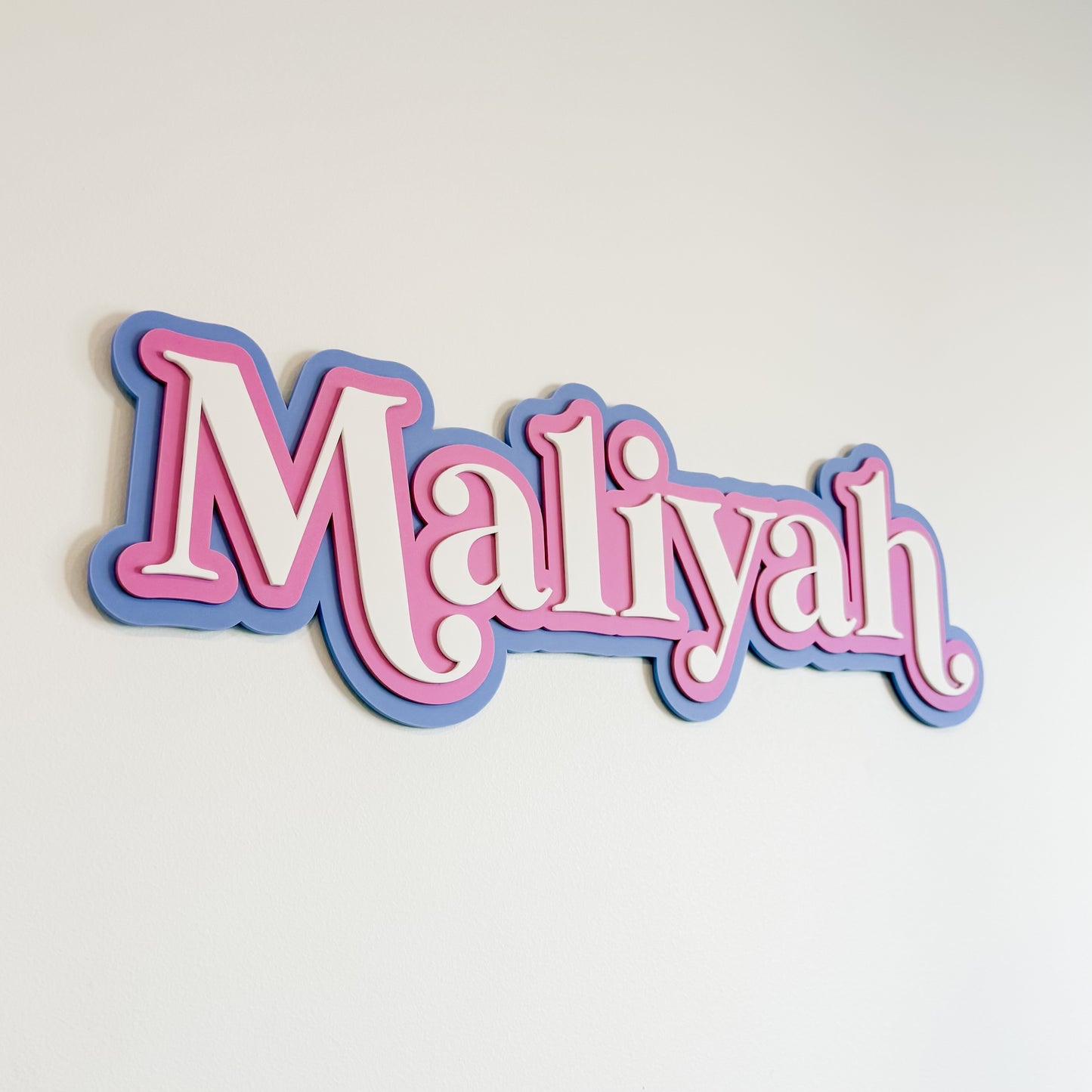 Triple layer name plaque