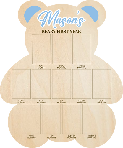Beary First Year Photo Board