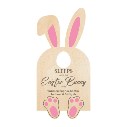 Sleeps Until Easter Bunny Visits Plaque