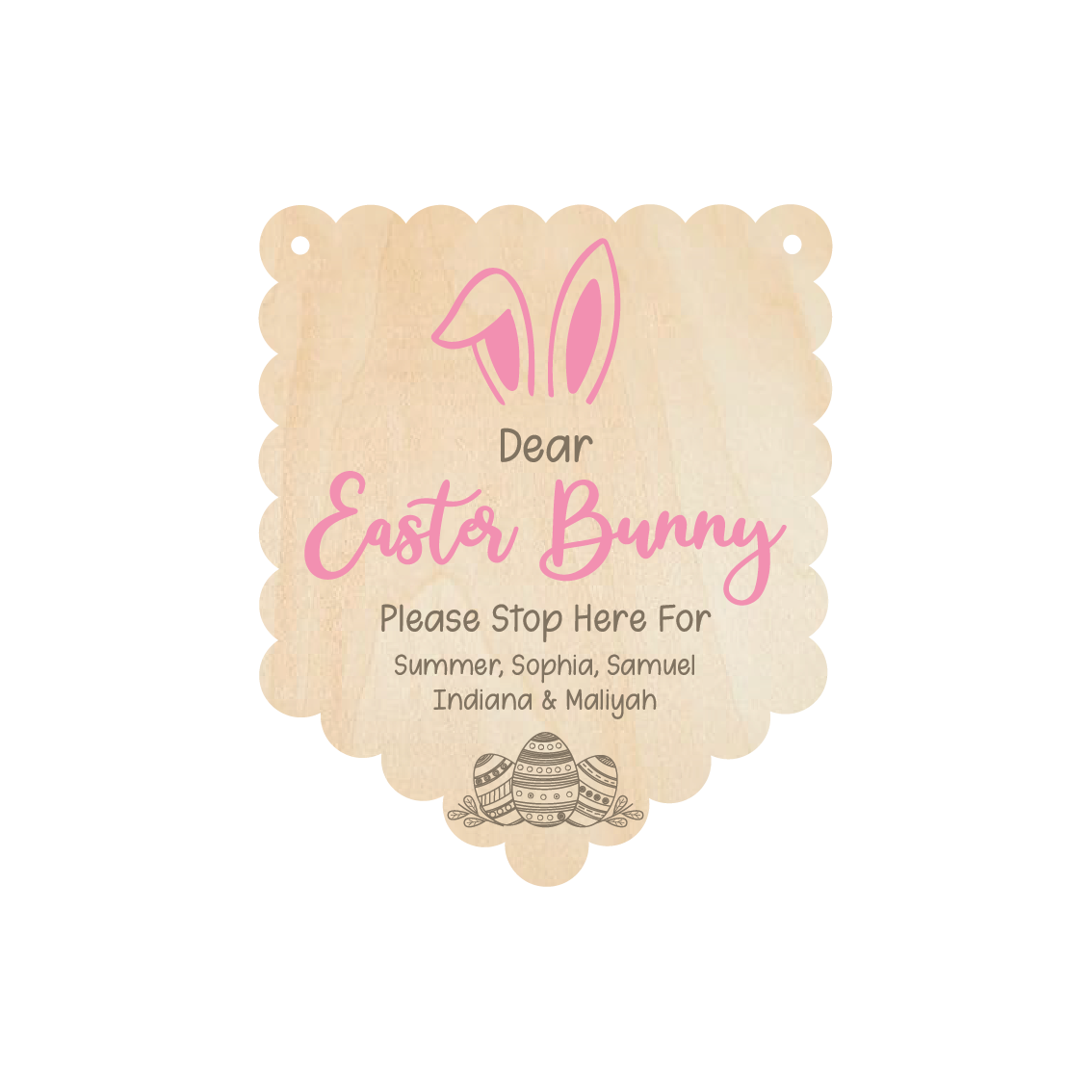Easter Bunny Please Stop Here Sign