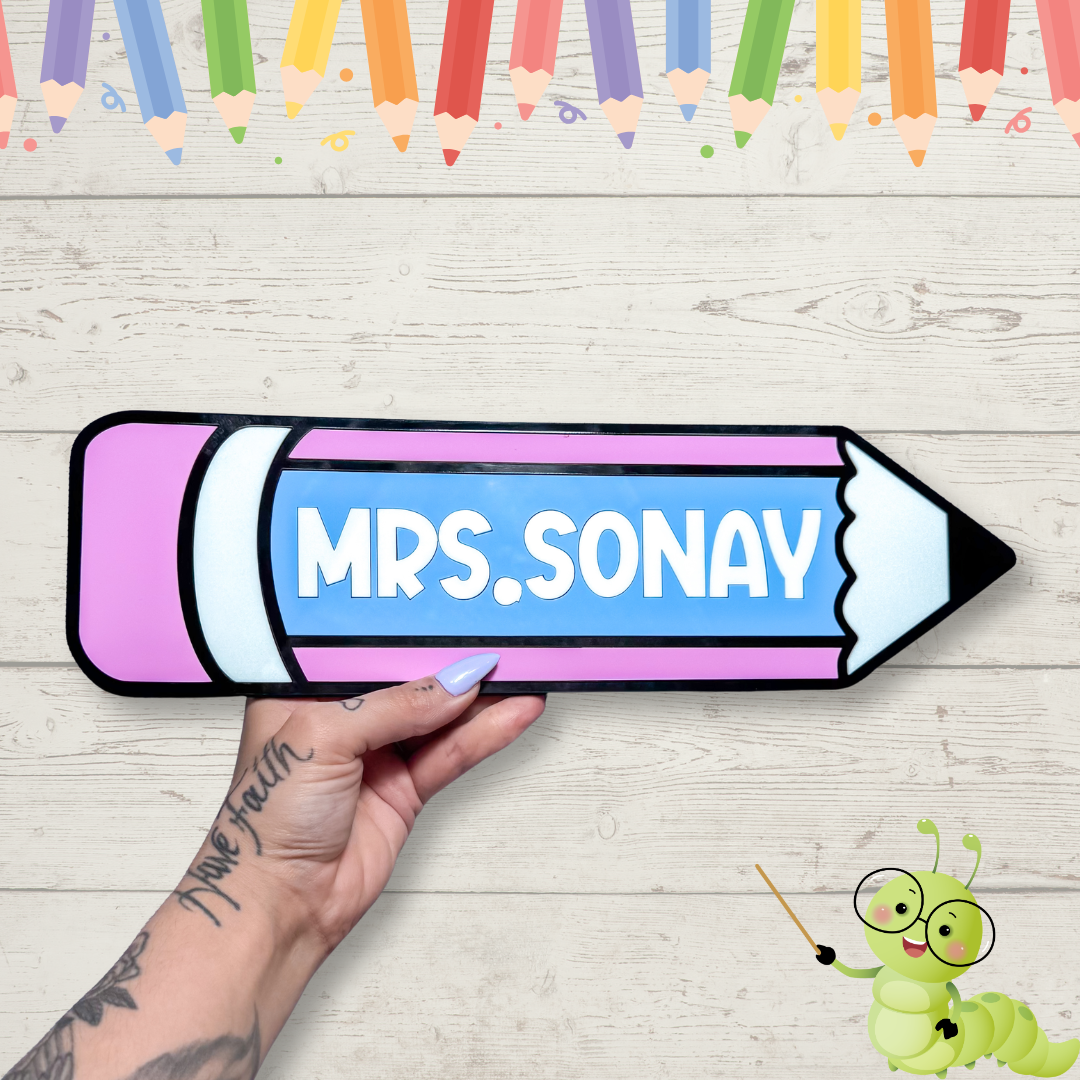 Teacher Pencil Sign