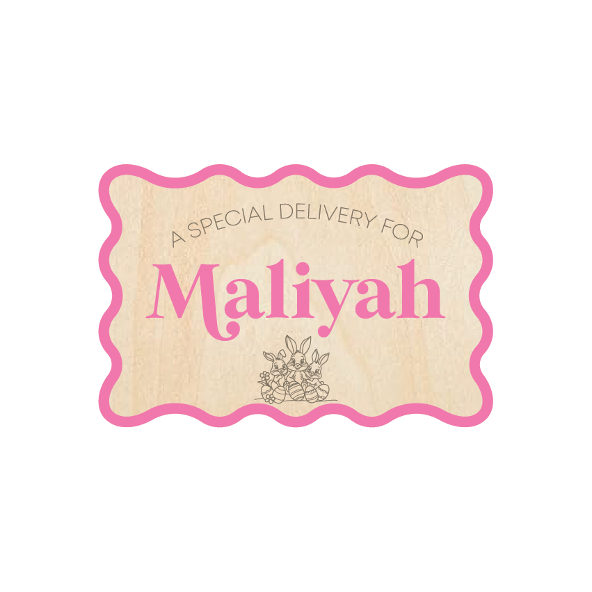 Wavy Rectangle Crate Plaque