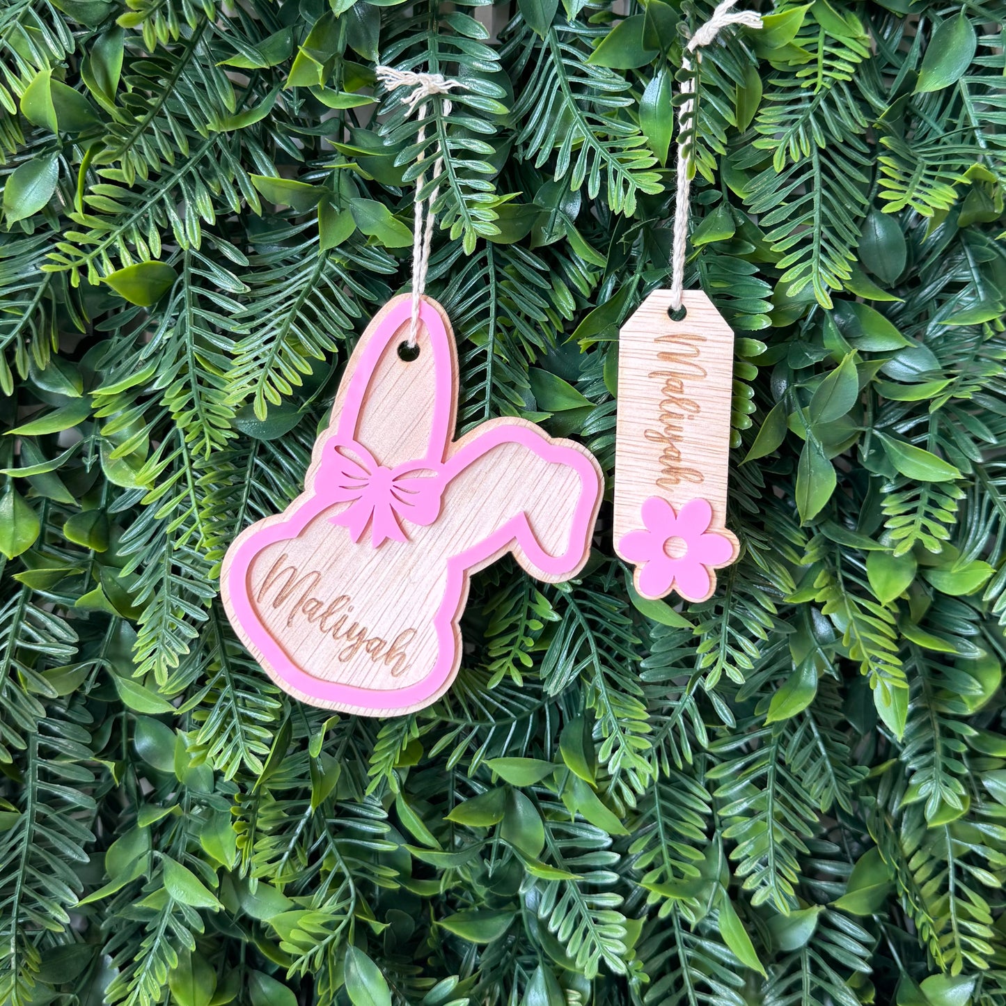 Bunny Name Tags Large